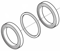 Bearing kit (contains 2x bearing, 1x spacer ring)